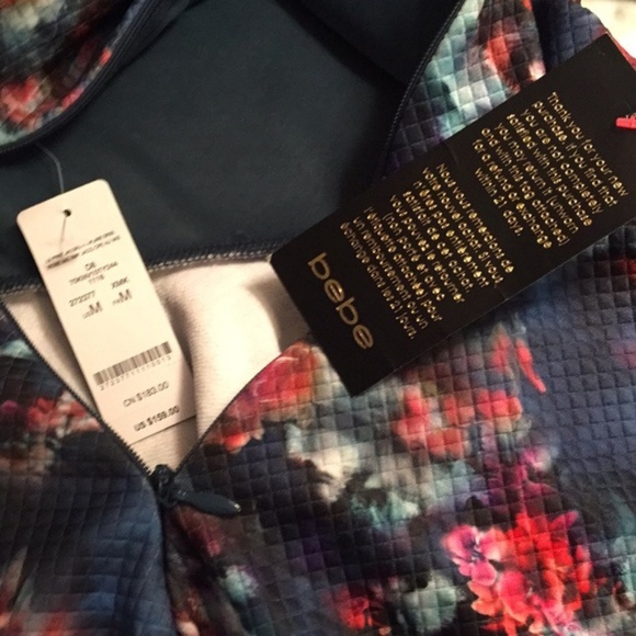 BEBE Floral Print Jacquard Fit & Flare Dress - Picture 6 of 8